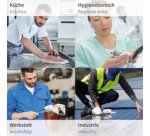 Chiffon nettoyant Hygotex, viscose, couché, blanc