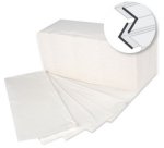 Essuie-mains, 250 x 210 mm, pliage V/ZZ, blanc