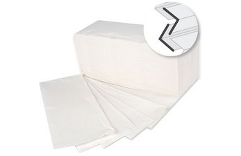 Essuie-mains, 250 x 210 mm, pliage V/ZZ, blanc
