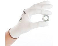 Work glove Ultra Flex Finger, L, white - The pair