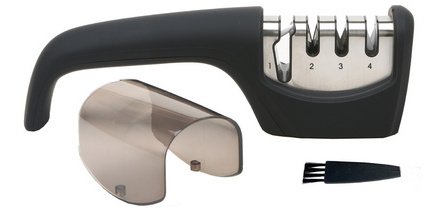 Knife sharpener, 4 levels, black