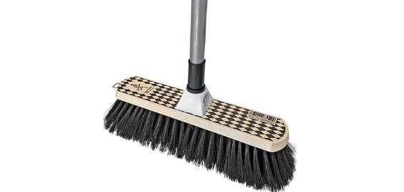 Balai avec manche 'Arlequin', bois