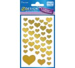 ZDesign Sticker CREATIVE 'Coeurs', doré