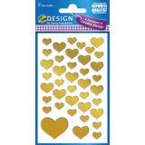 ZDesign Sticker CREATIVE 'Coeurs', doré