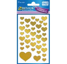 ZDesign Sticker CREATIVE 'Coeurs', doré