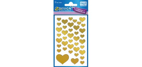 ZDesign Sticker CREATIVE 'Coeurs', doré