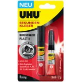 Colle instantanée blitzschnell PLASTIK, 3 ml + 2 g
