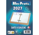 Exacompta Bloc de bureau Bloc-Pratic, 2027, date à gauche