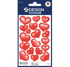 ZDesign Sticker CREATIVE 'coeurs', rouge