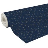 Geschenkpapier Alliance, Breite 70 cm - Rolle mit 50 m, Stern Boudoir - Blau