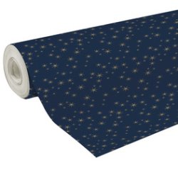 Alliance wrapping paper, width 70 cm - 50 m roll, Boudoir star - Blue