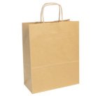 Paq.25 sacs kraft vergé, 16x8x21cm,Rouge - Rouge