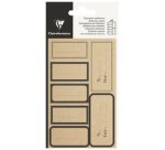 Etiquette Adhésive, Kraft rectangle noir - Noir