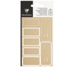 Etiquette Adhésive Kraft rectangle blanc - Blanc