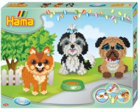 HAMA Perles à repasser midi 'Les copains chiens', coffret