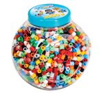 HAMA Perles à repasser maxi, pot plastique, couvercle bleu