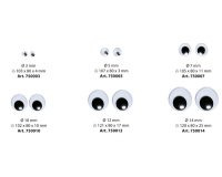 Oeil vacillant, rond, 14 mm, non adhésif