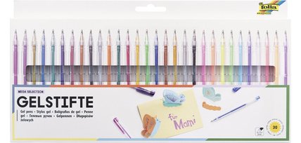Stylo gel MEGA SELECTION, assorti, étui de 30