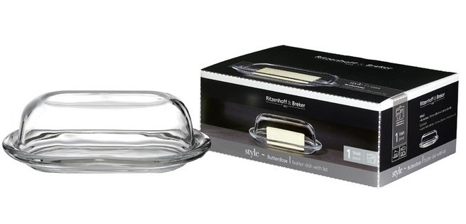 Butter dish 'STYLE', in glass