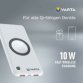 Externe batterij 'Wireless Power Bank' wit