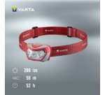 Lampe frontale LED 'Outdoor Sports H20 Pro',rouge/gris