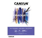 Bloc de dessin GRADUATE MIXED MEDIA, A4, blanc