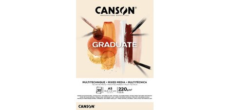 Bloc de dessin GRADUATE MIXED MEDIA, naturel, A4