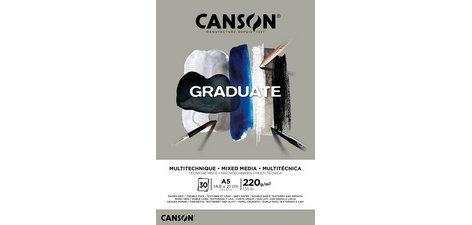 Bloc de dessin GRADUATE MIXED MEDIA, gris, A3