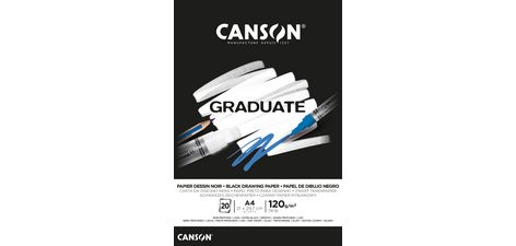 Bloc de dessin GRADUATE PAPIER NOIR, A4
