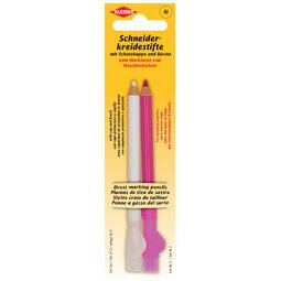 Crayon craie de tailleur, set de 2, blanc/rose