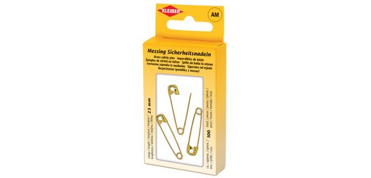 Epingles de sûreté, couleur: laiton, boîte métal