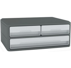 En_fichero cajones de sobremesa cep moov up reciclado 80% 3 cajones color gris 275x369x146 mm