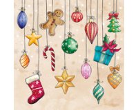 Servetten met kerstmotief 'Kerstversiering'