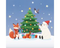 Servetten met kerstpatroon 'Kerstfeest'