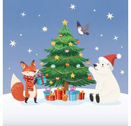 Serviette à motif de Noël 'Christmas Party'