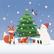 Serviette à motif de Noël 'Christmas Party'