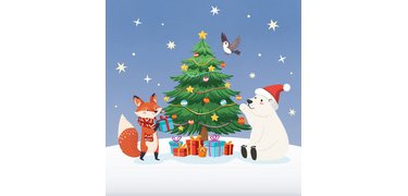 Serviette à motif de Noël 'Christmas Party'