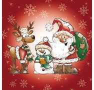 Serviette à motif de Noël 'Santa's Companions'