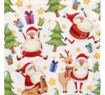Serviette à motif de Noël 'Happy Santa'