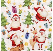 Serviette à motif de Noël 'Happy Santa'