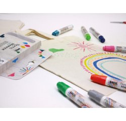 Feutre textile médium 'Junior', kit 'Color your case'