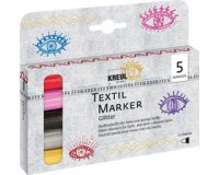 Feutre textile Glitter, set médium de 5