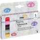 Feutre textile Glitter, set médium de 5