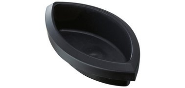 PP wastebasket insert, 1 L, without lid, gray