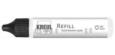 Recharge pour feutre textile Opak, 25 ml, blanc