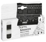 Feutre textiler Opak, set de 4 Black & White