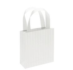 Gift bag "Premium white" 12 x 4.5 x 13.5 cm - White