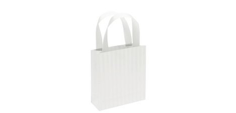 Gift bag "Premium white" 12 x 4.5 x 13.5 cm - White