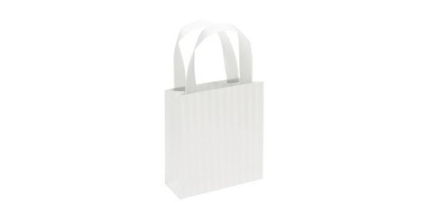 Gift bag "Premium white" 12 x 4.5 x 13.5 cm - White