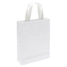 Gift bag "Premium white" medium 17 x 6 x 22 cm - White